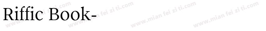 Riffic Book字体转换